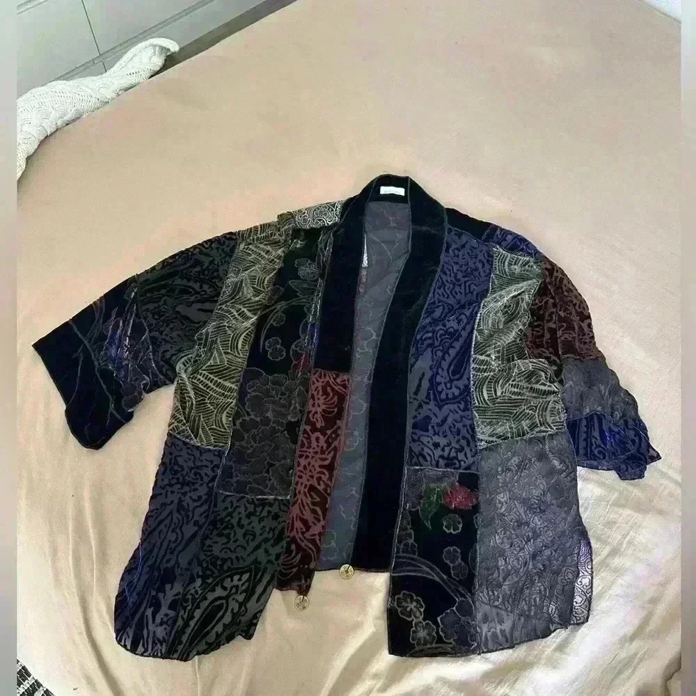 Burnout Velvet Semi Sheer cardigan!